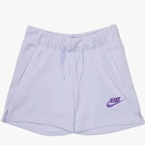 Girls Nike French-Terry Lavender Shorts DA1405-572 Size X-Large